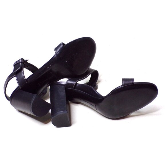 🆕MARION PARKE Lang Block Heel Leather Sandals Shoes 6 Black - Picture 14 of 14
